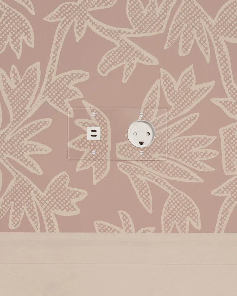 Kew Double USB-C 30W & Danish Type K Socket - Výrazný | White