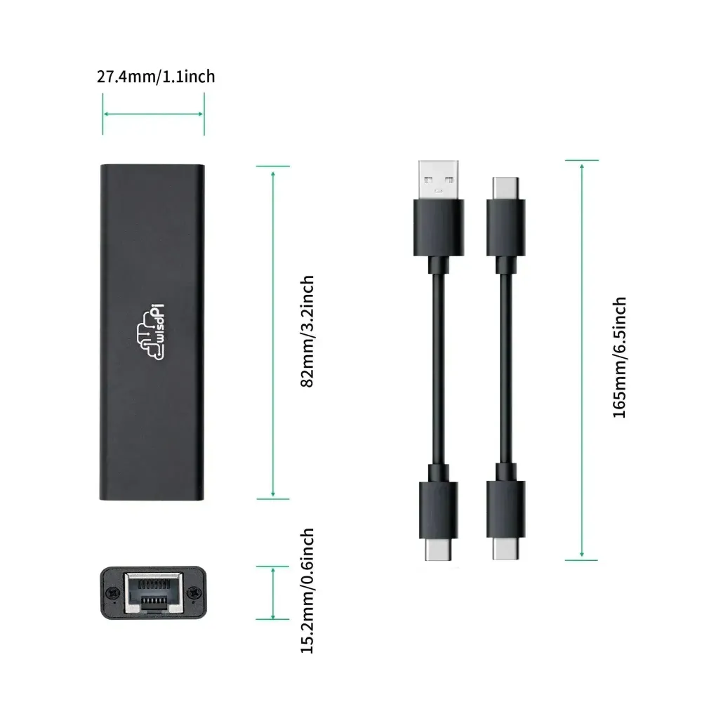 WisdPi 5Gbps USB3.2 Drátový Base-T Ethernet Adaptér Realtek RTL8157