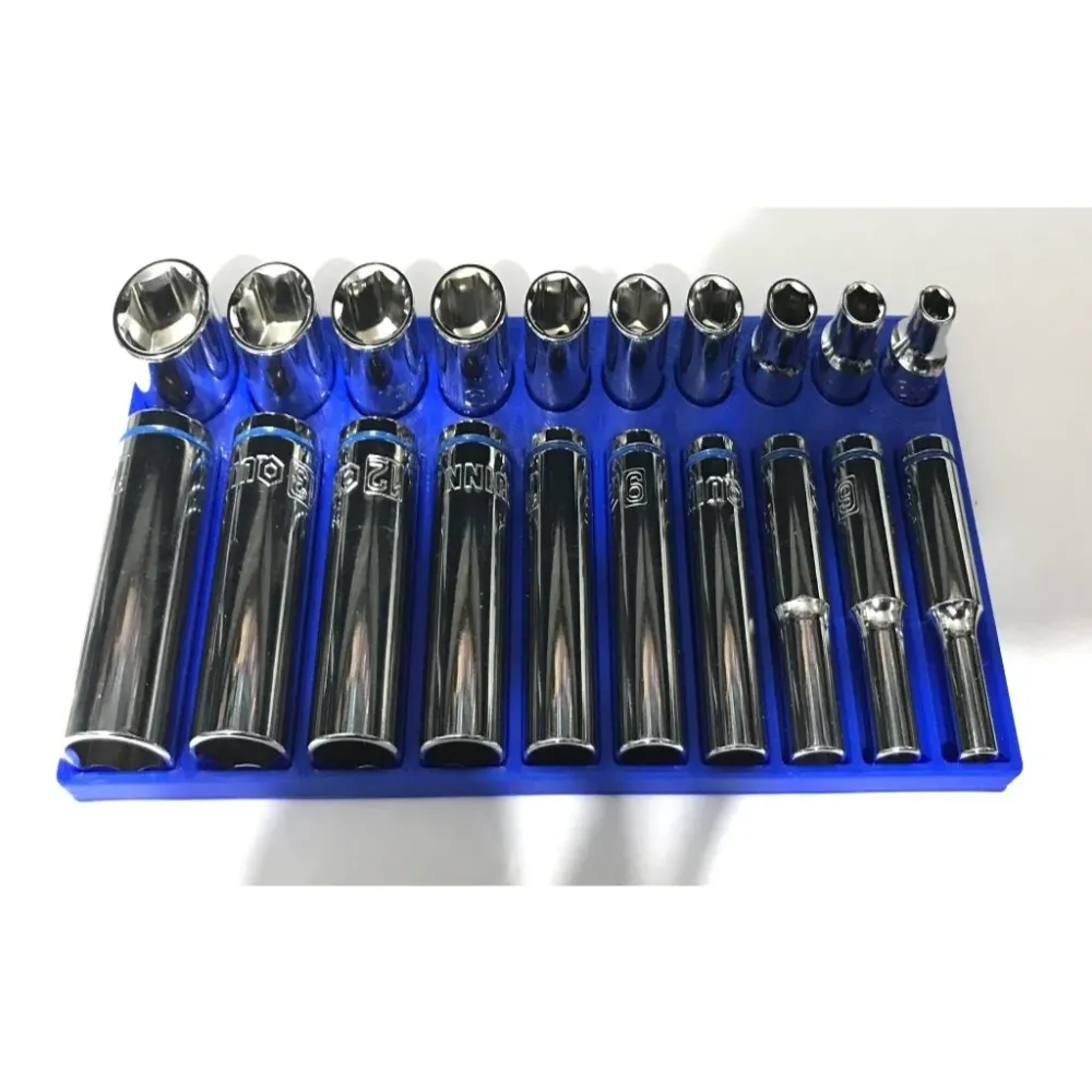 1/4" Socket Organizer Racks - Metric and SAE Wall Mount White