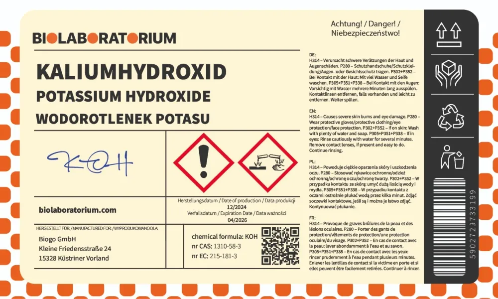 Hydroxid draselný 5 Kg BIOLABORATORIUM