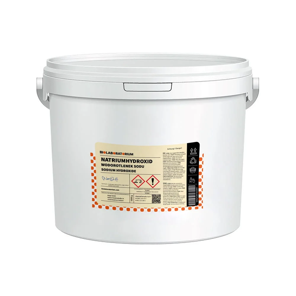 Hydroxid sodný žíravý NaOH Granule hydroxidu sodného 5 kg Biolaboratorium