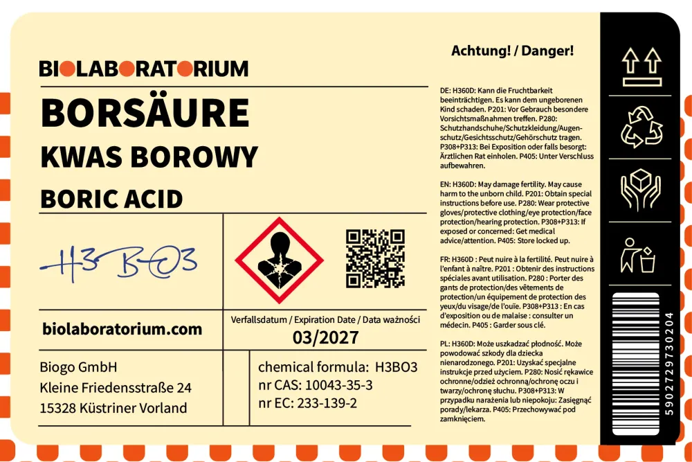 Kyselina boritá 1kg BIOLABORATORIUM