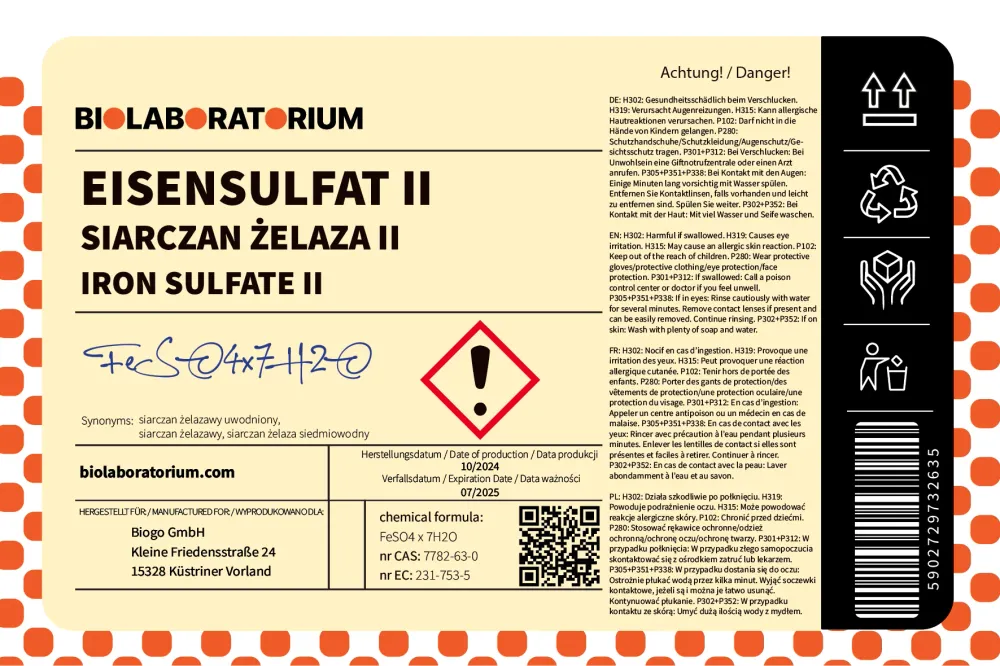 Síran železnatý 25kg BIOLABORATORIUM