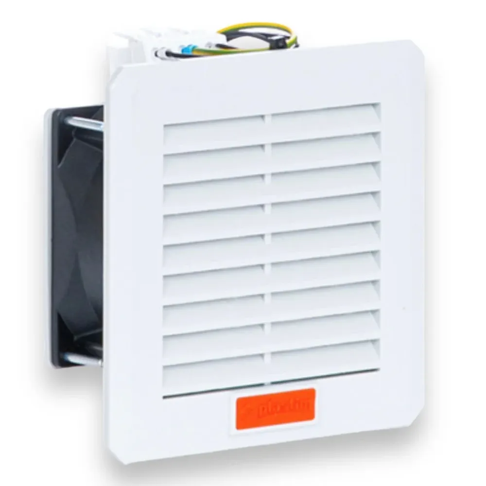 Ventilátor s filtrem + šruboba svorka, 30 (41) m3/h, 120x120, 230V 50/60Hz IP54 PTF1000T Plastim