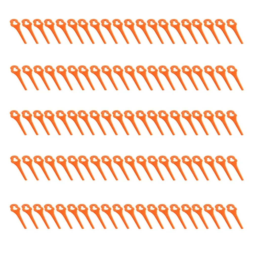 100x náhradní plastové nože pro 20V akumulátorovou strunovou sekacku FX-E1RT20