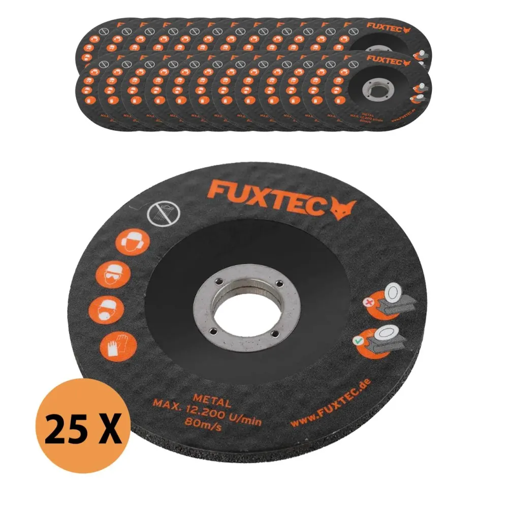 Sada 25 115mm rezných kotoucu na kov, ocel nerezovou ocel pro 20V akumulátorovou úhlovou brusku FX-E1WS20