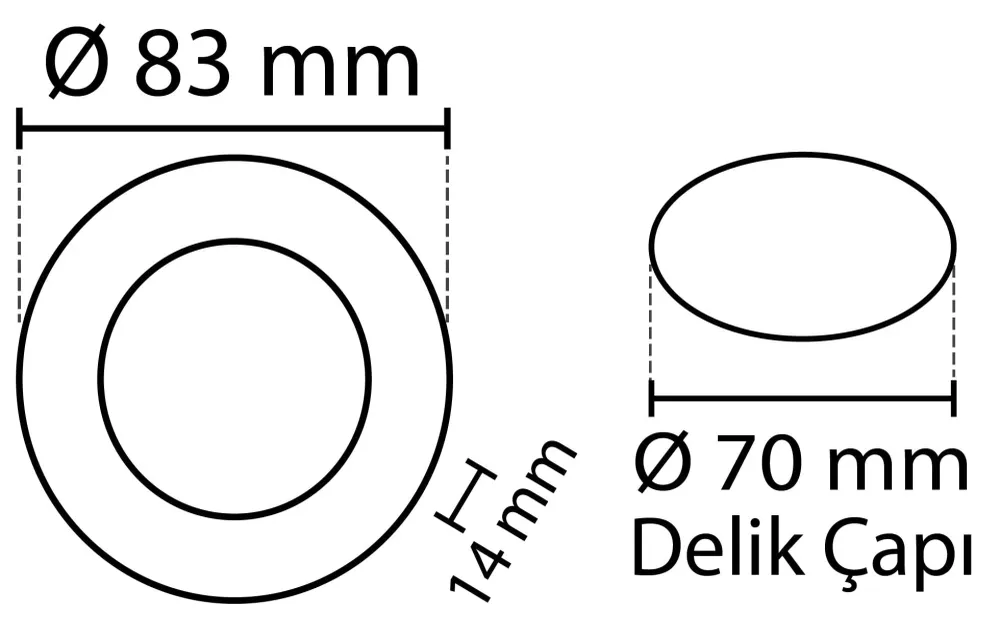 2ks - kulatý LED panel 3W / 270Lm teplá bílá kruhový vestavný (napájecí zdroj součástí sestavy) 3200K YL10-0301