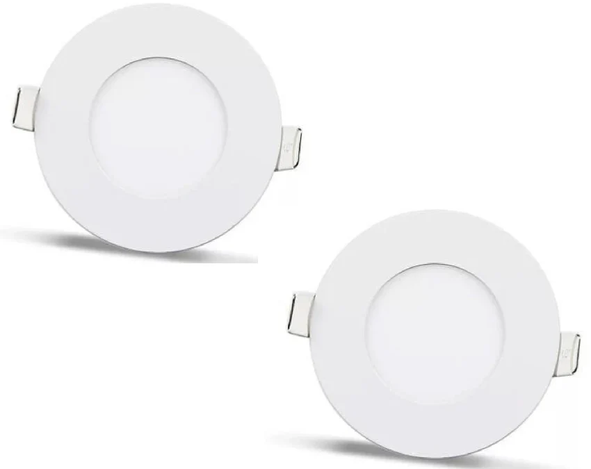 2 ks - kulatý LED panel 3W / 270Lm bílá kruhový vestavný (napájecí zdroj součástí sestavy) 4000K YL10-0307