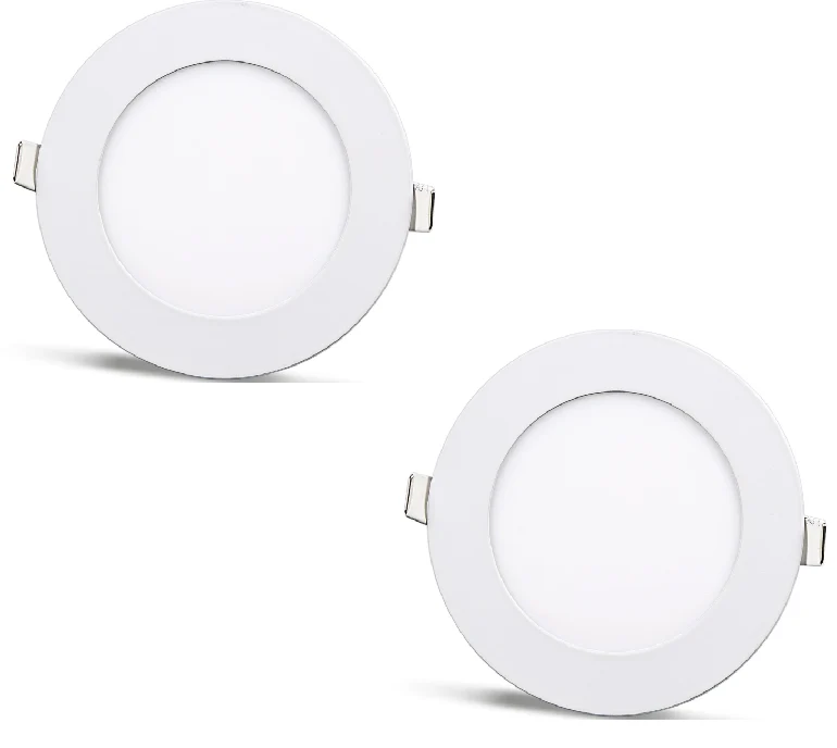 2 ks - kulatý LED panel 6W / 540Lm studená bílá kruhový vestavný (napájecí zdroj součástí sestavy) 6500K YL10-0600