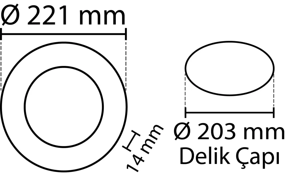 2 ks - SLIM LED panel černý rám studená bílá /6500K 18W / 1620Lm kruhový vestavný kulatý (napájecí zdroj součástí sestavy)...