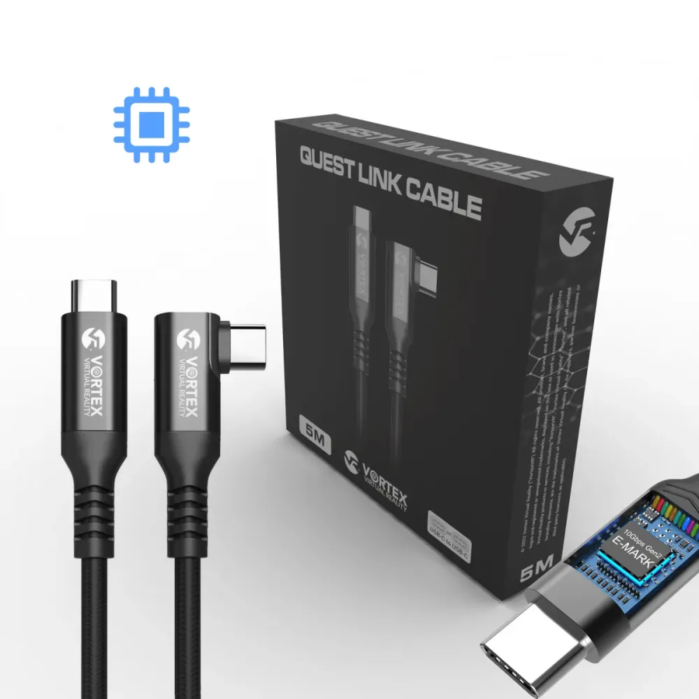 Kabel VortexVR 5m 10 GBPS PD100W (Fast charging) USB-C k META QUEST LINK / OCULUS LINK