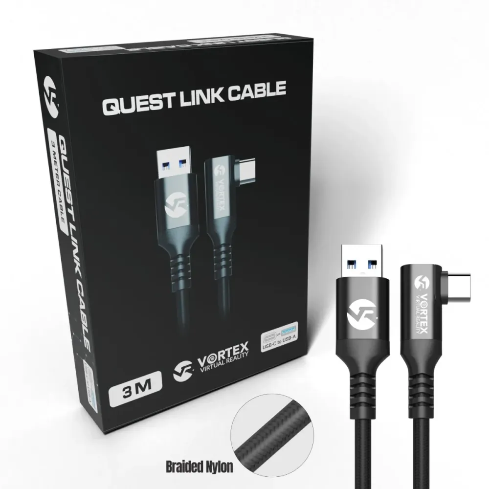 Kabel VortexVR 3 m + spojovací materiál | USB- | pro Quest 3 Quest 3S Quest 2