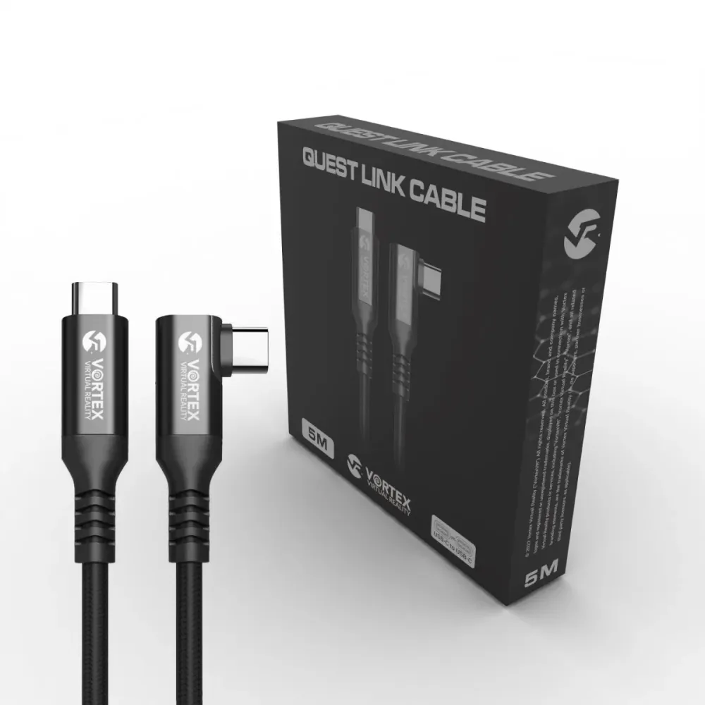 Kabel VortexVR 5 m + upevňovací prvek | USB-C | pro Quest 3 Quest 3S Quest 2