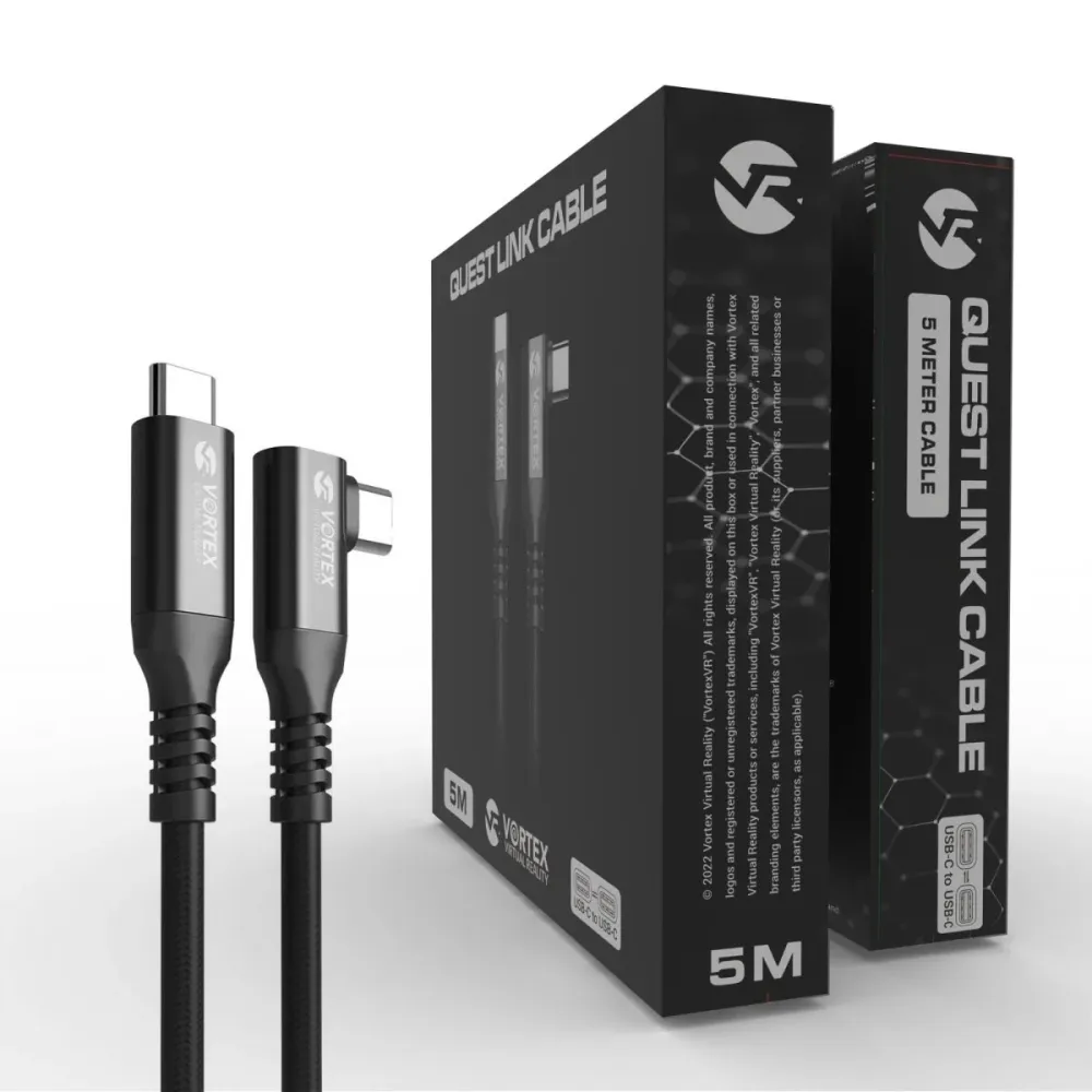 Kabel VortexVR 5 m + upevňovací prvek | USB-C | pro Quest 3 Quest 3S Quest 2