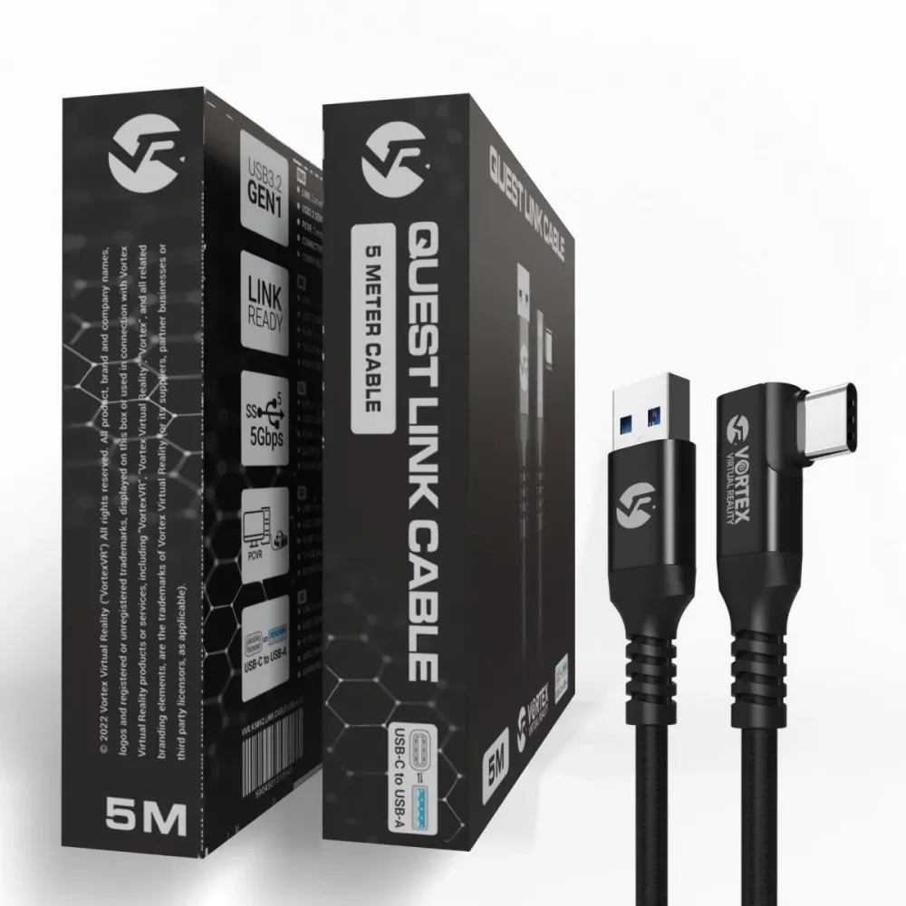 5m kabel z VortexVR USB- do Meta Quest Link | do Quest 3S Quest 3 Quest 2