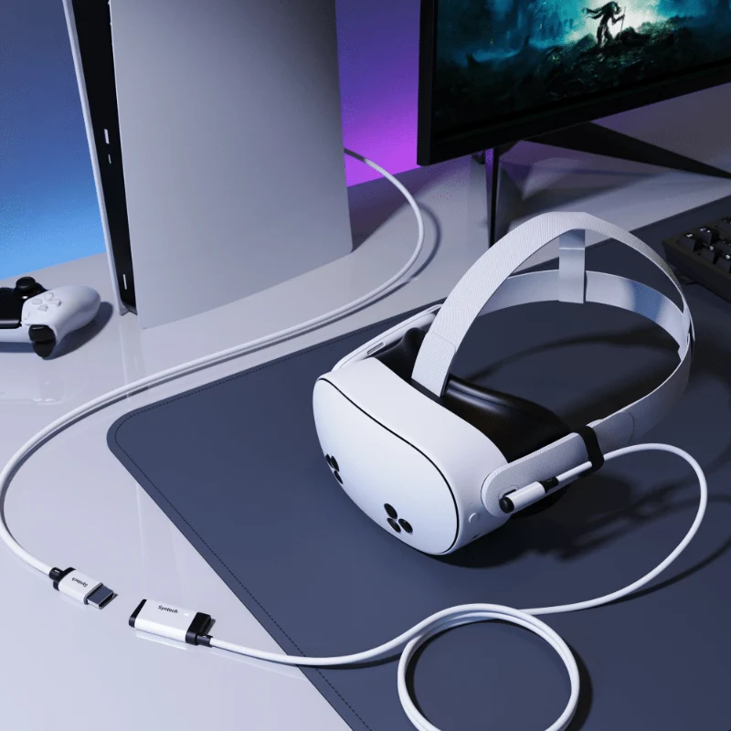 Syntech USB-C na HDMI capture card - 2K nahrávání rychlé nabíjení pro Meta Quest 3/3S