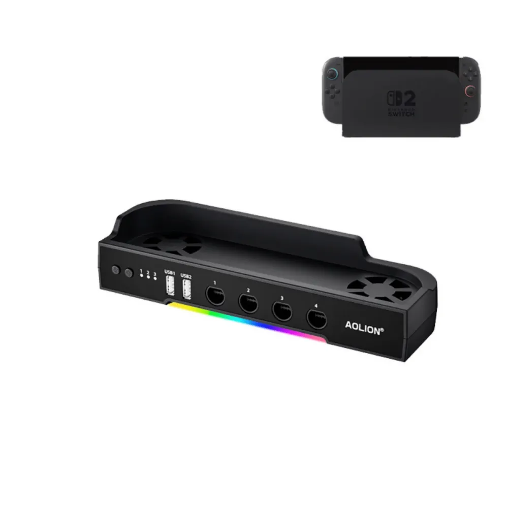 Chladicí základna s RGB, hub držák pro Nintendo Switch 2