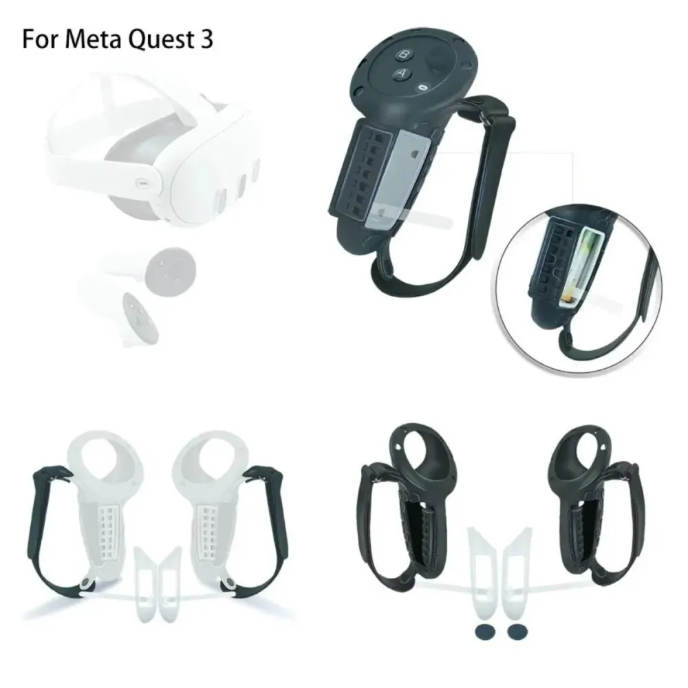 Silikonový kryt ovladače s otvorem pro baterii Black | pro Meta Quest 3, 3S
