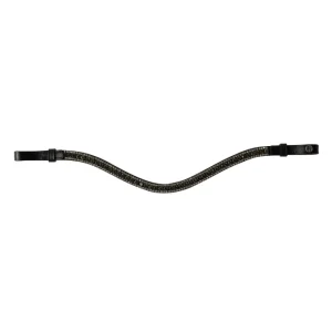 Columbia Stirnriemen mit Kristallen Schwarz/Silber WB
