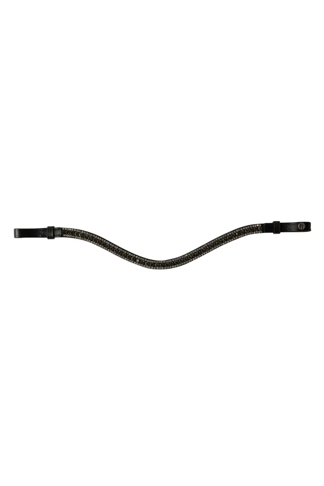 Columbia Stirnriemen mit Kristallen Schwarz/Silber WB