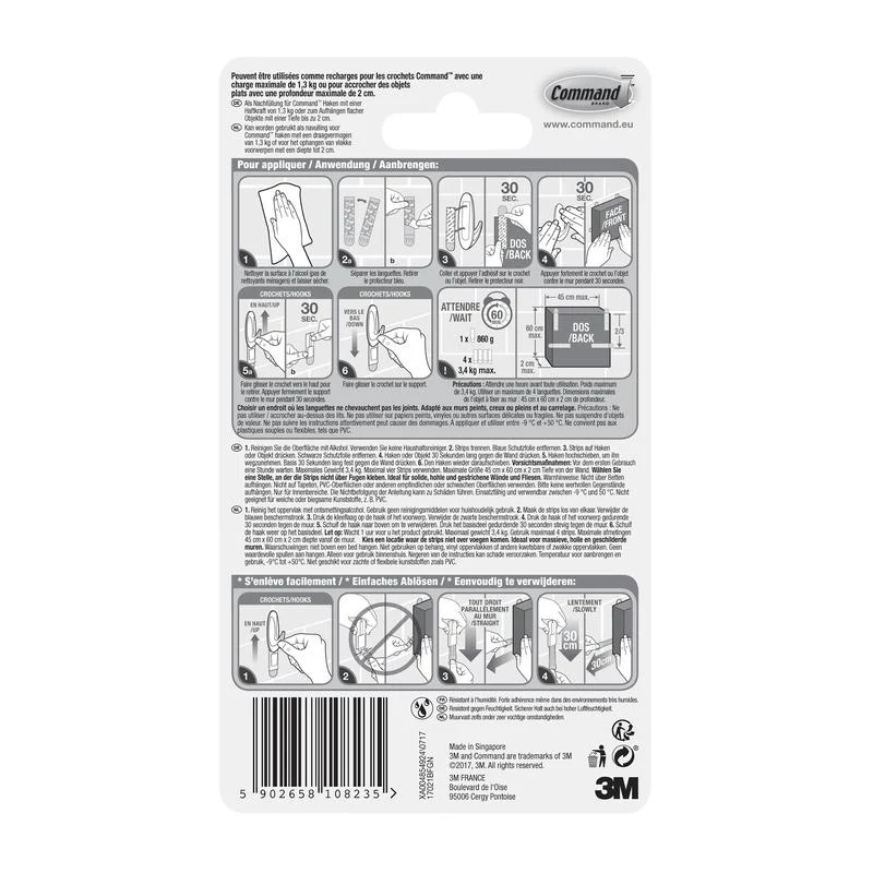 Command ™ Strips 17021b, water-resistant, size M, 10/pack | Pack (1 piece)