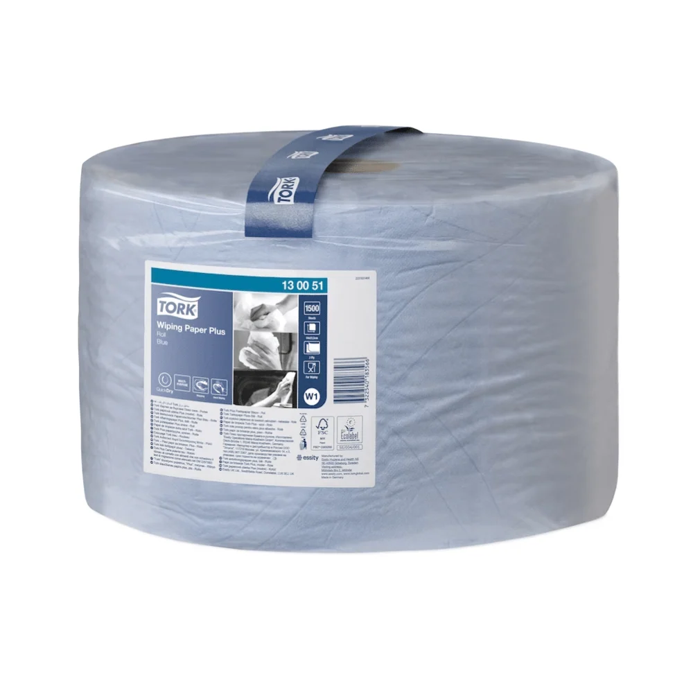 Tork 130051 Starke Mehrzweck-Papierwischtücher Premium W1 2-lagig 510m/23,5cm | Karton (1 Rolle)