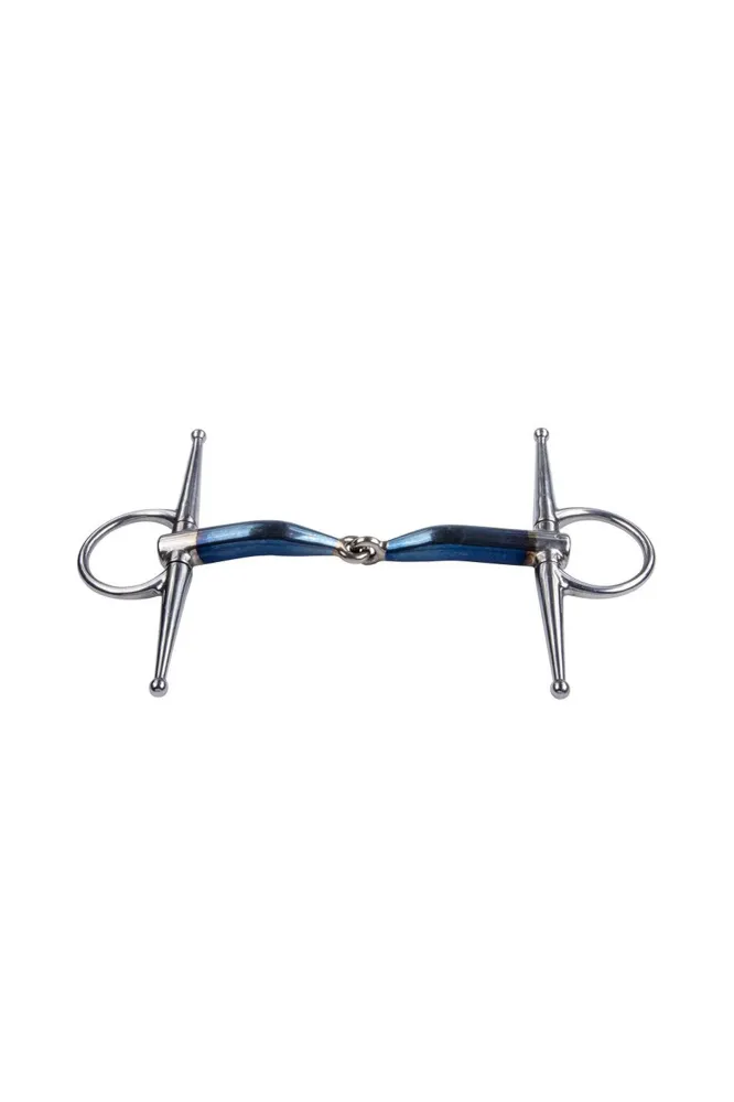 Wędzidło łamane Sweet Iron z wąsami Blue 145 mm