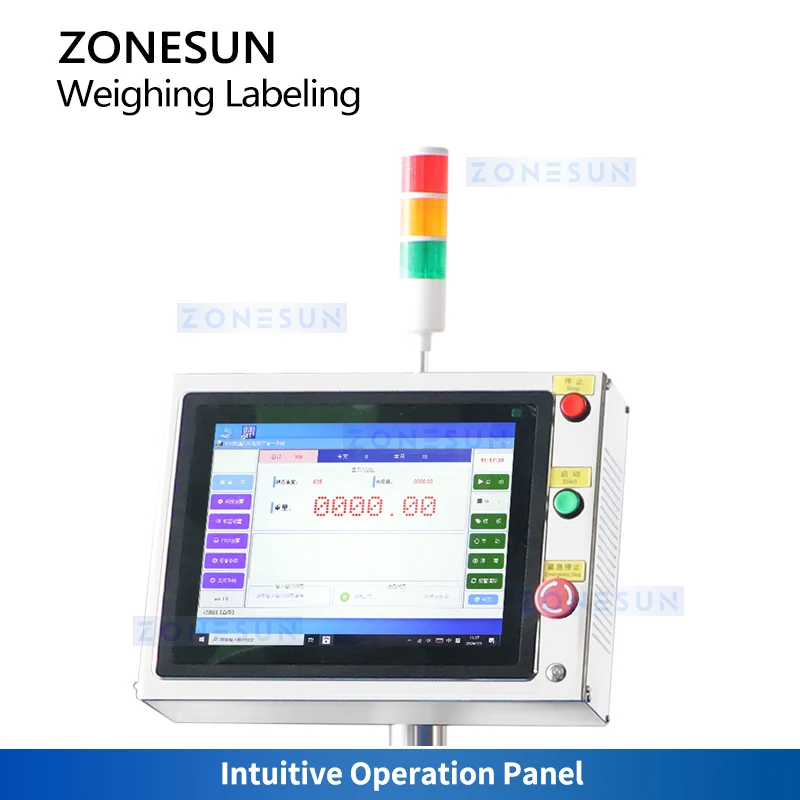 ZONESUN ZS-ZBTB1 Horizontal Flow Wrapper Weigh-Price Labeler
