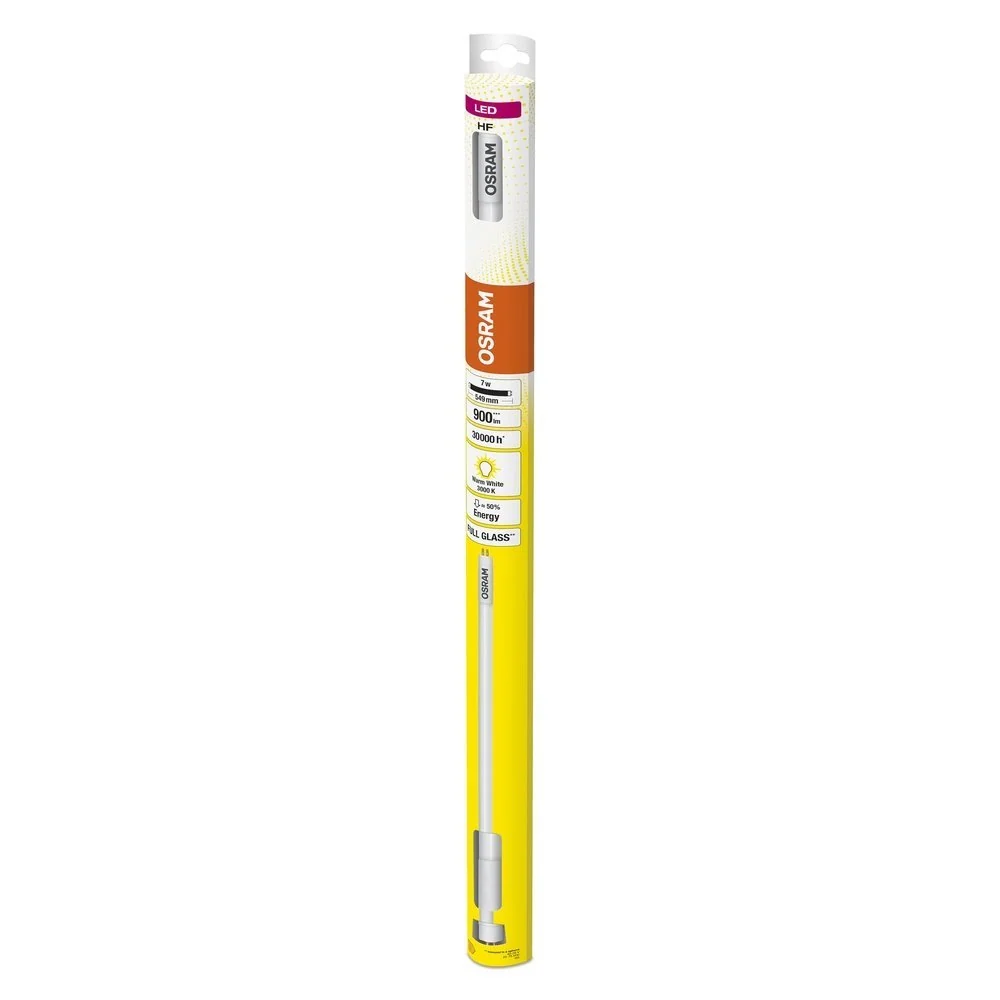 Skleněná LED trubice TUBE 549 mm 7W T5 HF HE14, teplá bílá