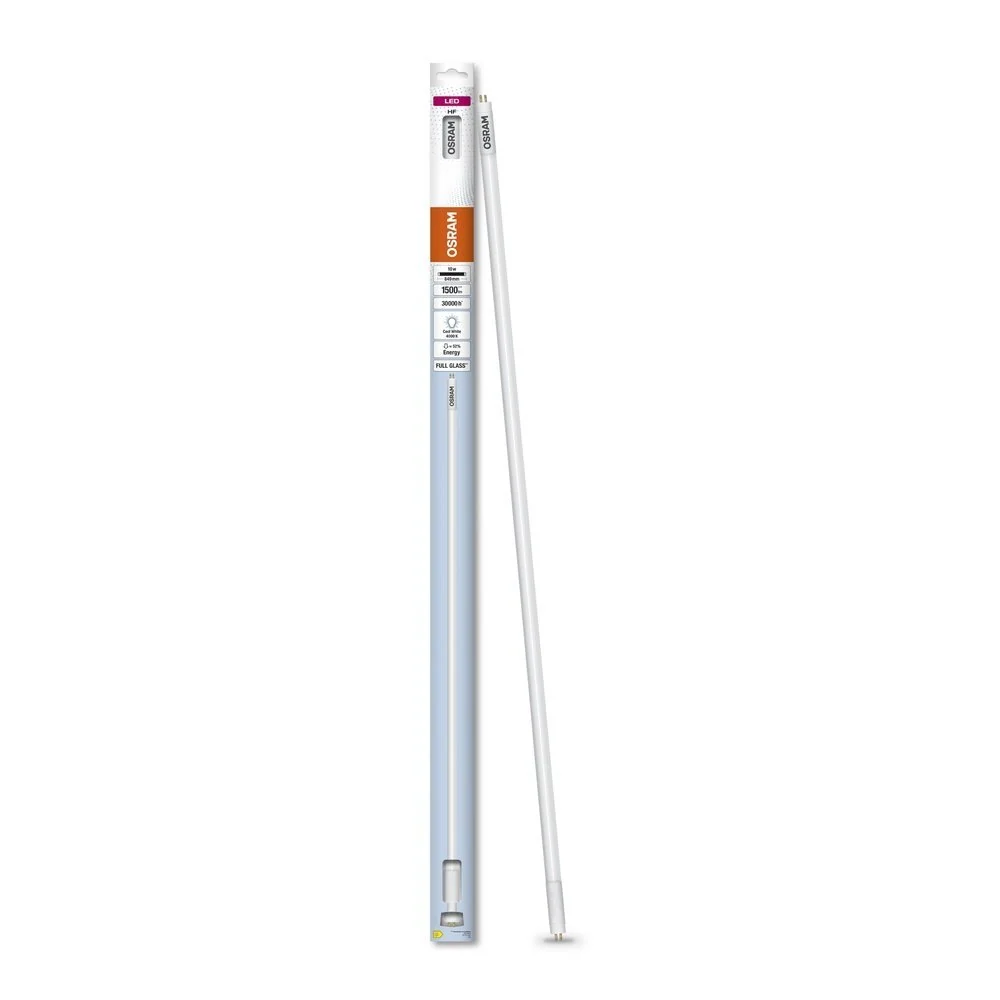 Skleněná LED trubice TUBE 849 mm 10W T5 HE21, studená bílá