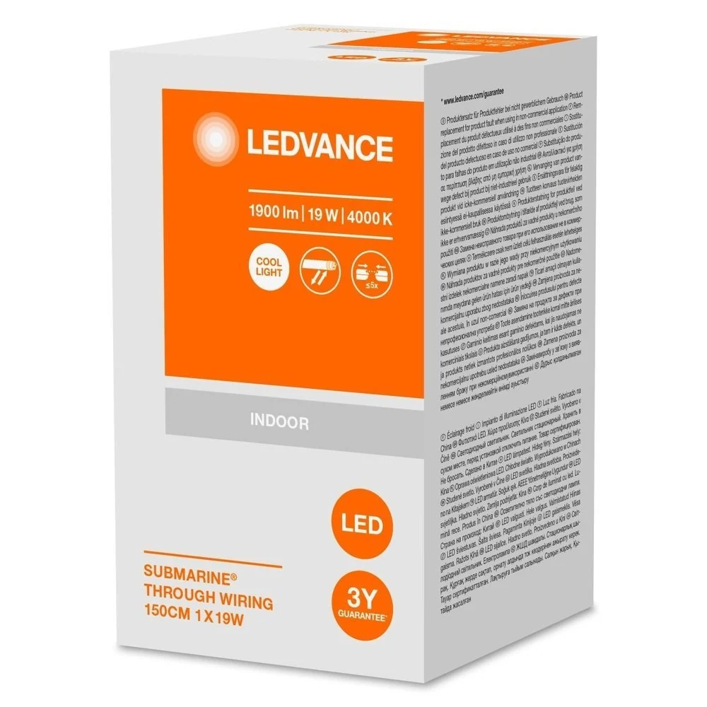LED žářivkové svítidlo 19 W 4000 K SUBMARINE, studená bílá 150 CM