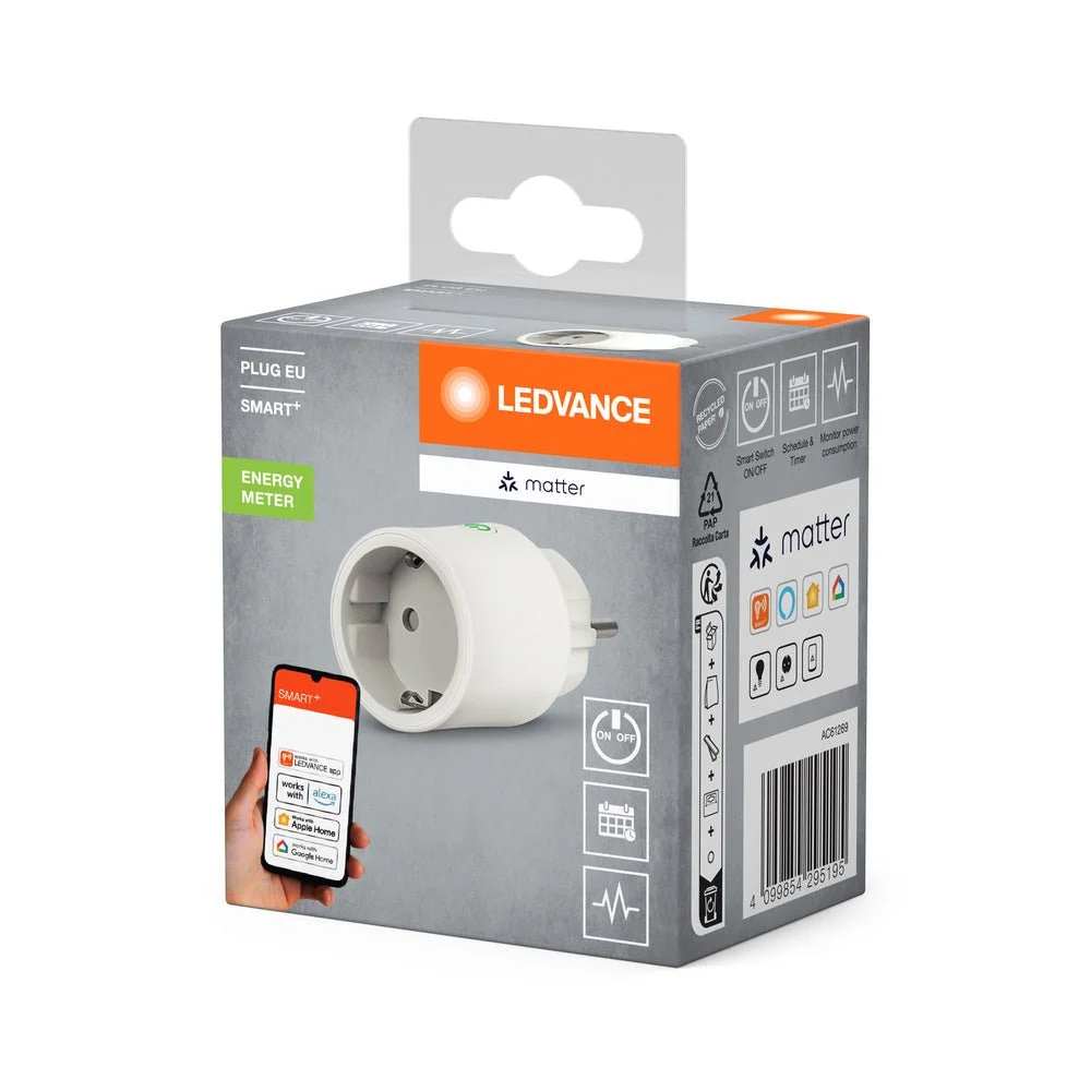 Chytrá energetická zásuvka bílá Matter PLUG EU