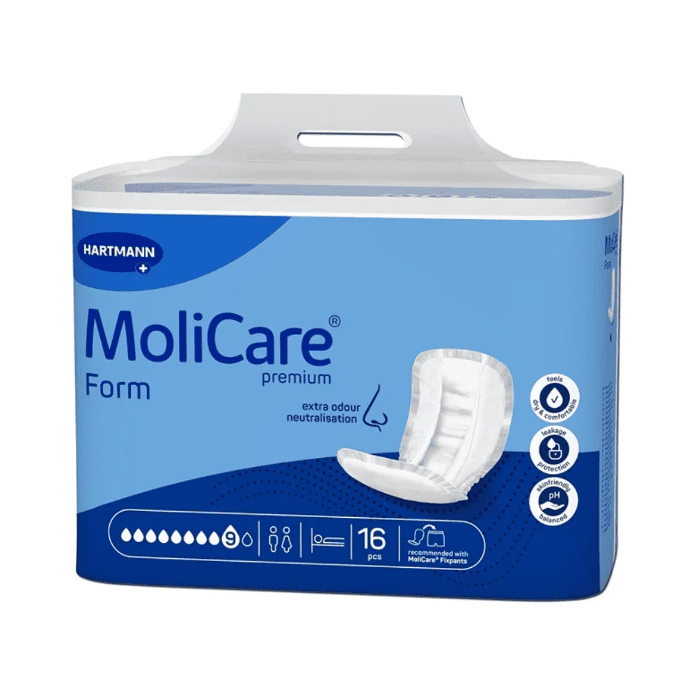 Molicare Premium -muotomalli, 9 tippaa - 16 kappaletta | Pakkaus (16 kappaletta)