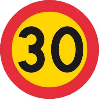 Zákazová značka, Max. rychlost 30 km/h, Ø 600 mm