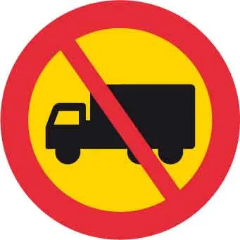 Zákazová značka, Zákaz vjezdu nákladních automobilů, Ø 600 mm
